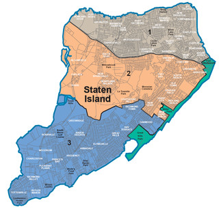 Mapa dos bairros de Staten Island