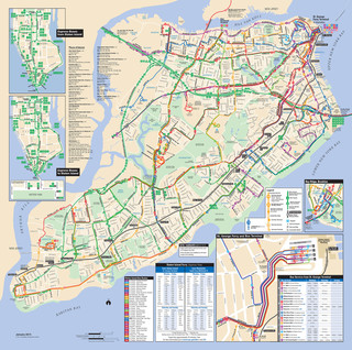 Mapa da rede de onibus de Staten Island